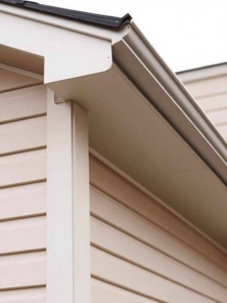 New gutters with soffit and fascia detail